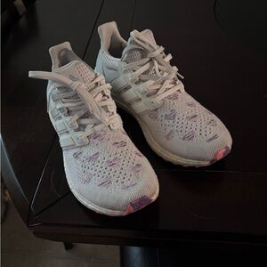 Adidas Women's White and Purple Athletic Shoes